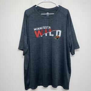 Minnesota Wild NHL Short Sleeve Gray Shirt Short Sleeve Adult Size 3XL NWOT